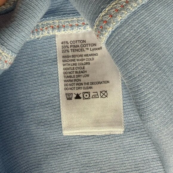 Tommy Bahama Tobago Bay Crewneck Sweatshirt Men’s Small Light Sky Blue Pullover - Picture 3 of 6